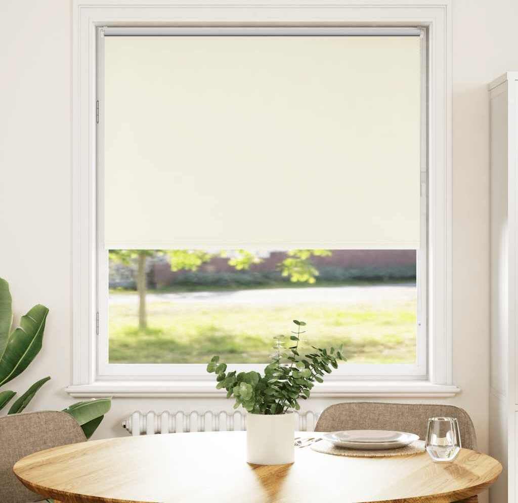 "2026 MODERNE"Verdunkelungsrollo - elegantes Design - Sichtschutz/Lichtschutz - Cremeweiß 90x130cm Stoffbreite 85,7cm NEU831151 - Rollos