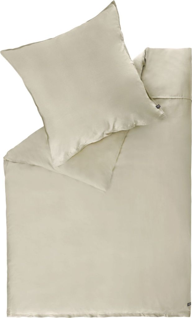 SCHÖNER WOHNEN-Kollektion Satin Bettwäsche PLAIN Beige 135 x 200 cm