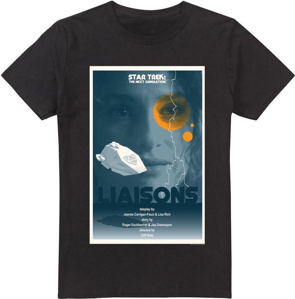Star Trek - "The Next Generation Season 7 Episode 2" T-Shirt für Herren TV5454 (M) (Schwarz)