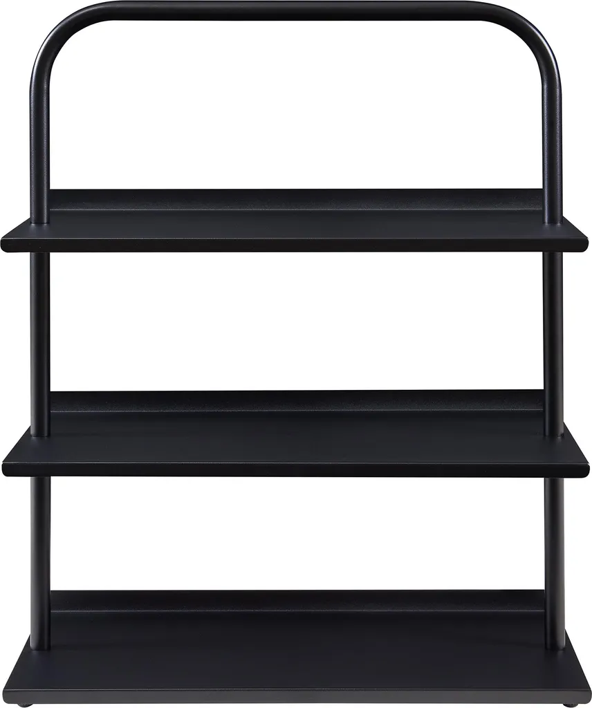 Rangement chaussures robuste en acier noir Poytya, format compact - 9