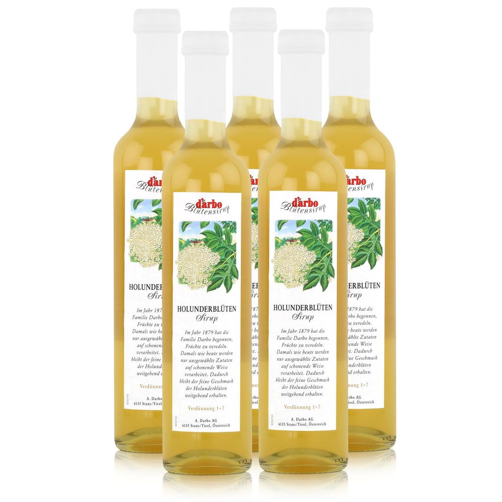 Darbo Holunderblüten Sirup 500ml - Cocktails Milchshakes Produktbild 
