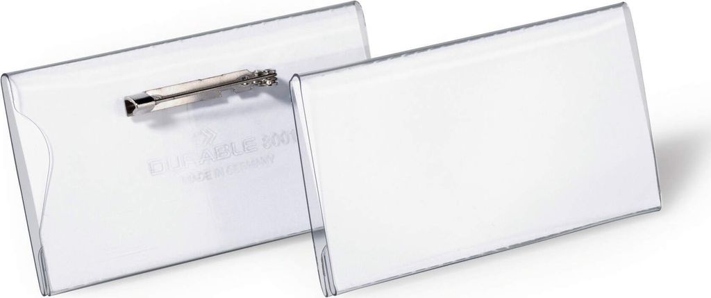 DURABLE Namensschild 40x75mm mit Plattennadel 100 St., 800119