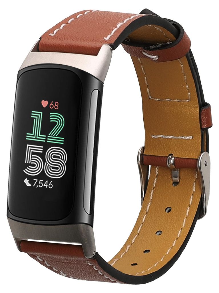 kwmobile Echtleder Uhrenarmband für Fitbit Charge 6 / Produktbild 
