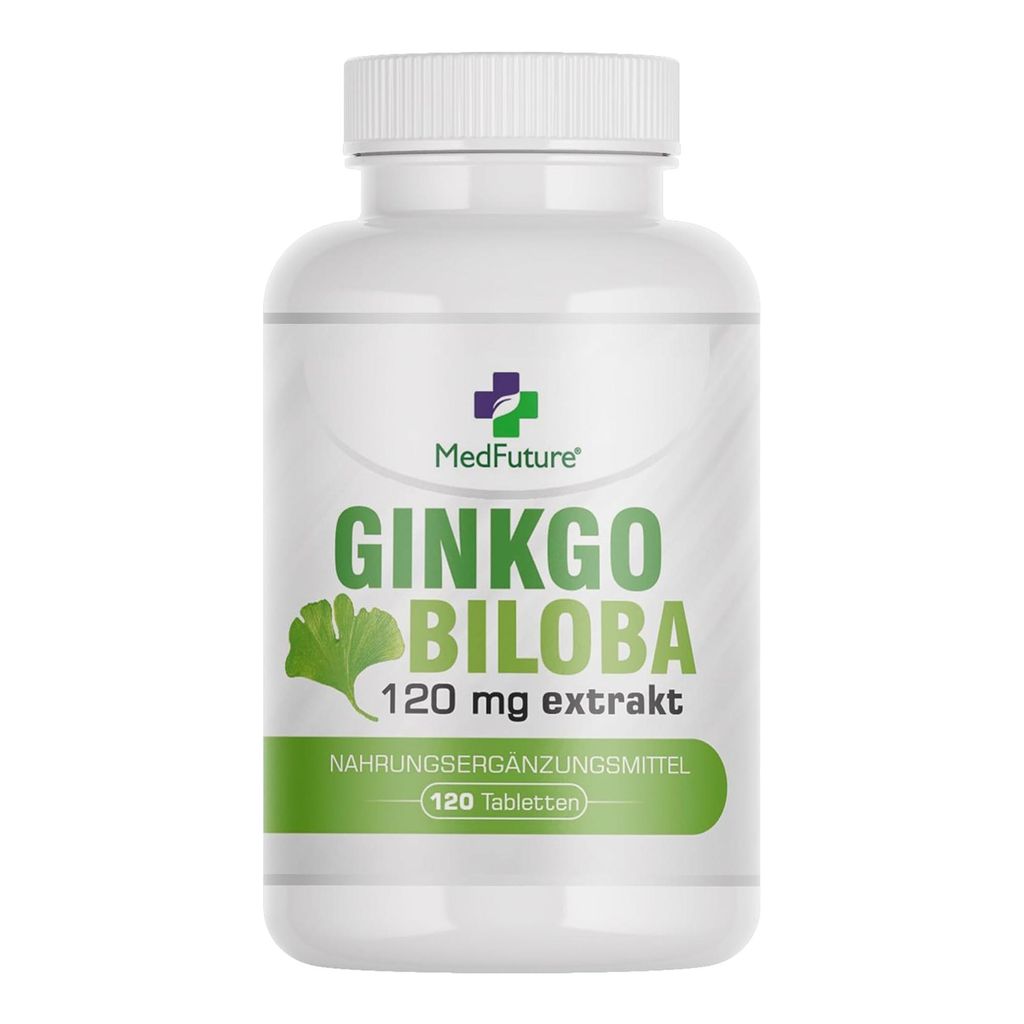 Ginkgo Biloba Extrakt 120 mg – Fördert das Gedächtnis und Produktbild 