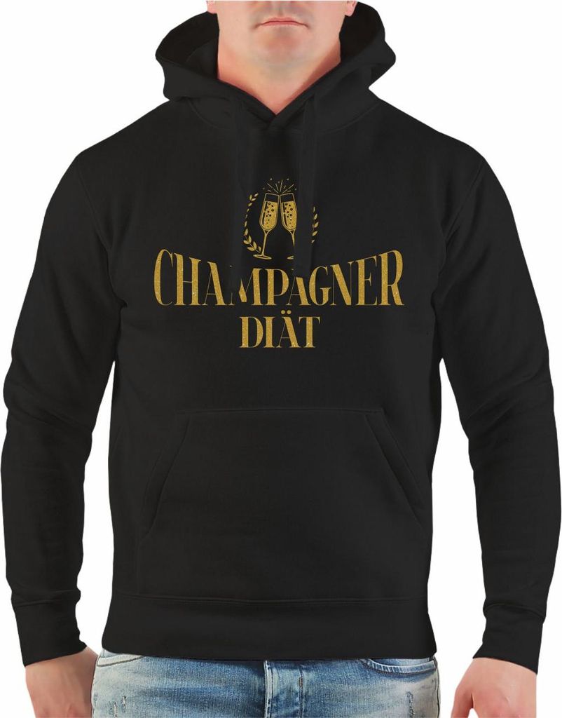 Herren Kapuzenpullover Champagner Diät in GOLD