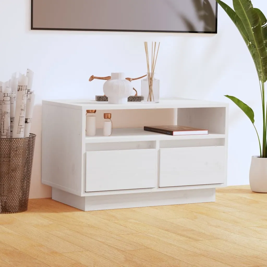 Maison Exclusive Mobile TV Bianco Pino Massello - Atmosfera Scandinava