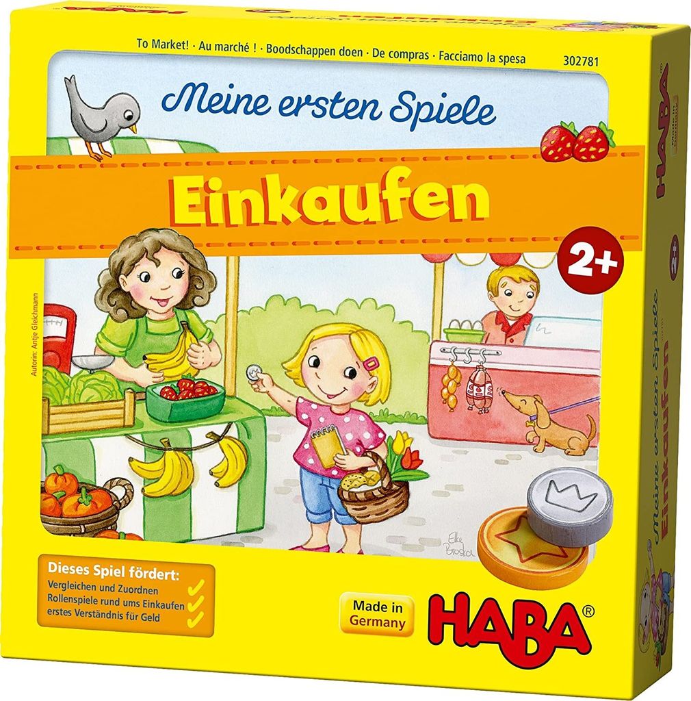 HABA Meine Ersten Spiele Einkaufen, Würfelspiel, Lernspiel, Immagine del prodotto 
