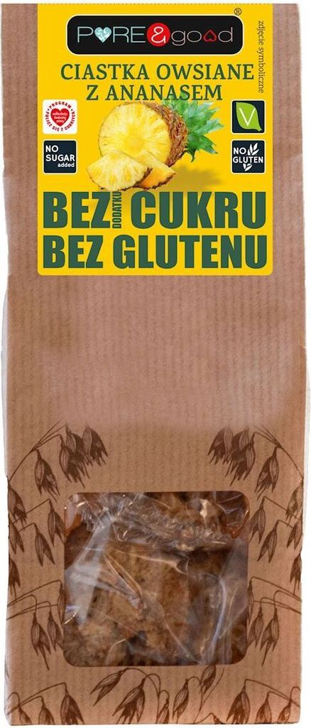 PURE & GOOD Haferkekse mit Ananas glutenfrei zuckerfrei Produktbild 