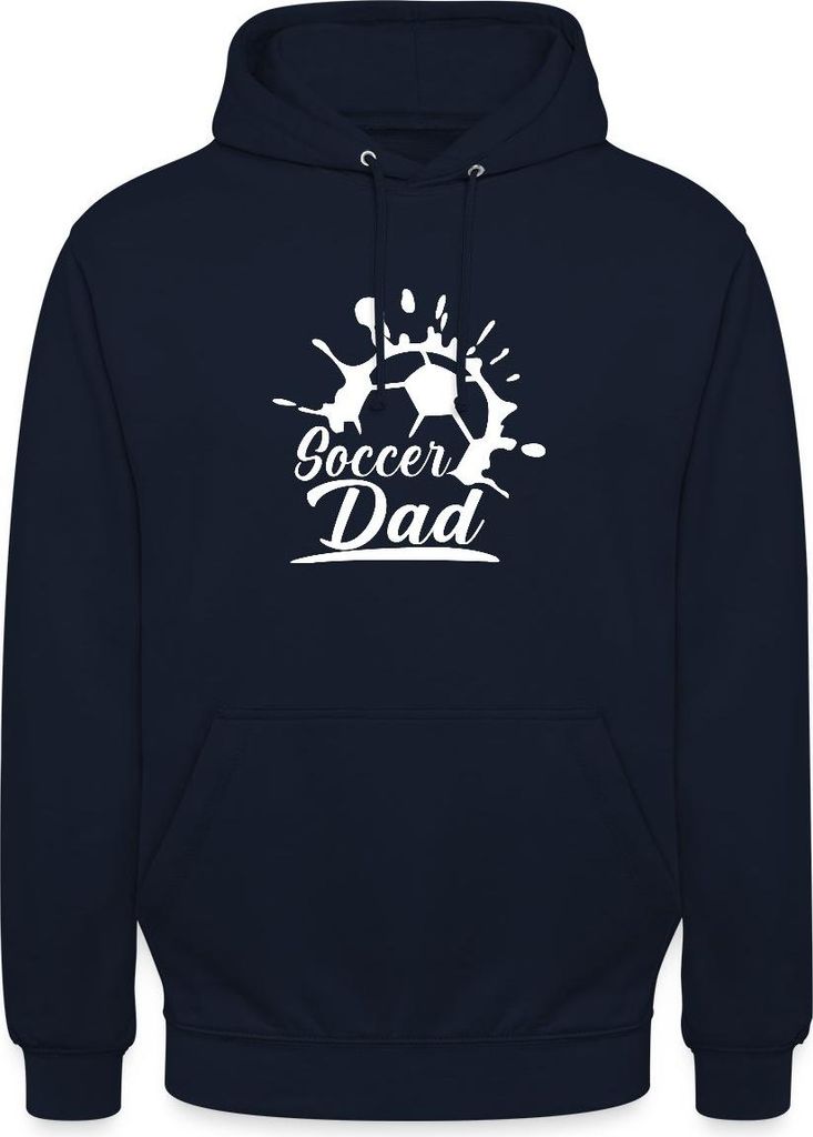 Spreadshirt Soccer Dad Fußball Stolzer Vater Uni Hoodie, M, Navy