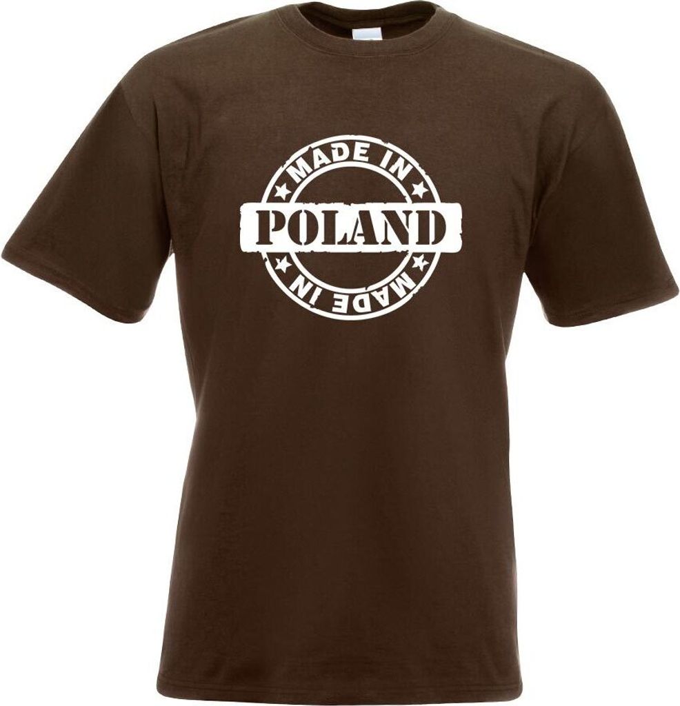Kiwistar - T-Shirt - Chocolate - Poland Motiv Bedruckt Funshirt Design Print - mit Motiv Bedruckt - Funshirt Design - Sport - Freizeit - Herren - XL