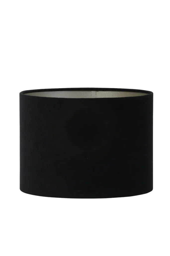 Abat-jour pour Lampe à Poser ou Suspension Velours Noir E27 30x21 cm