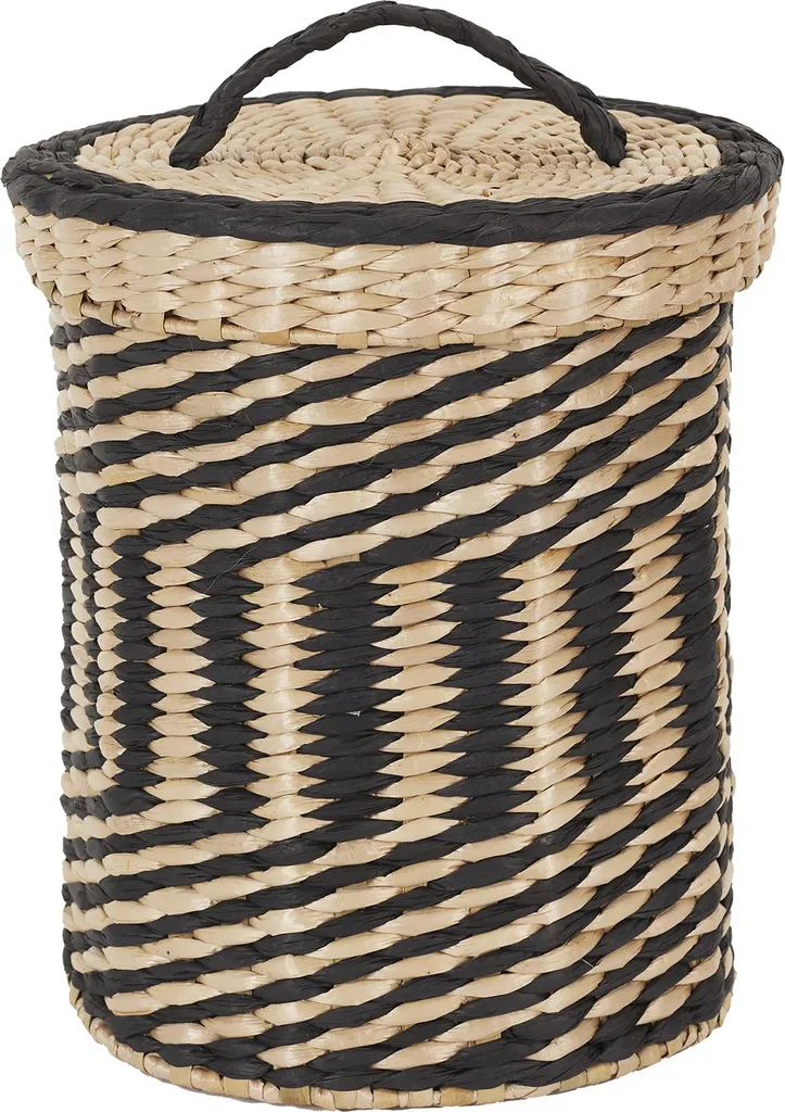 Boîte de Rangement Tressée avec Couvercle X2 - Panier en Fibres Tressées - 2