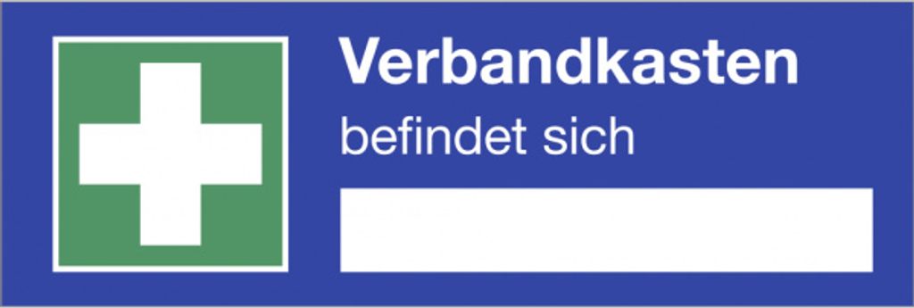 Dreifke Schild Verbandkasten befindet sich, ISO 7010, Kunststoff, 500x200 mm