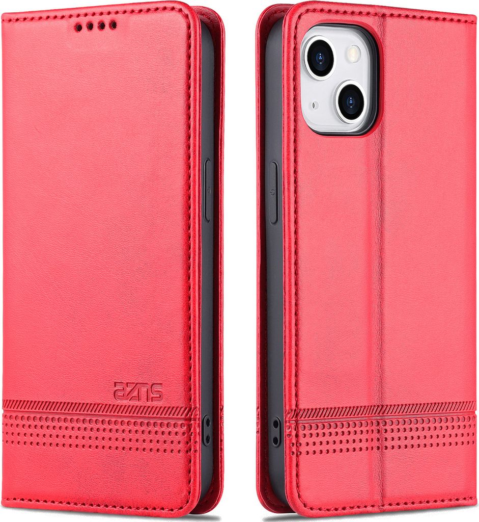 LederHülle für iPhone 14, Klapphüllen Brieftasche Magnetverschluss Ständer Schutzhülle für iPhone 14 Rosa