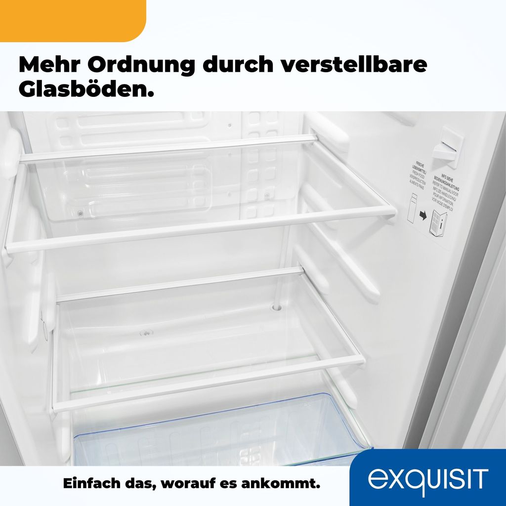 Exquisit Vollraumkühlschrank KS85-V-091E grau | 75 l Produktbild 8
