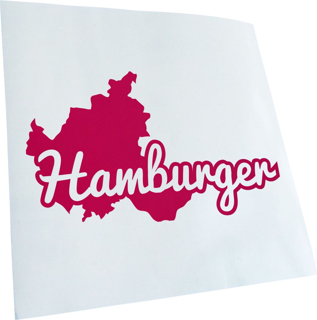 Kiwistar - Autoaufkleber - Hamburger Herkunft - Pink - 60x30cm - Aufkleber für Auto, Laptop, Fahrrad, LKW, Motorrad mehrfarbig JDM Decal Racing