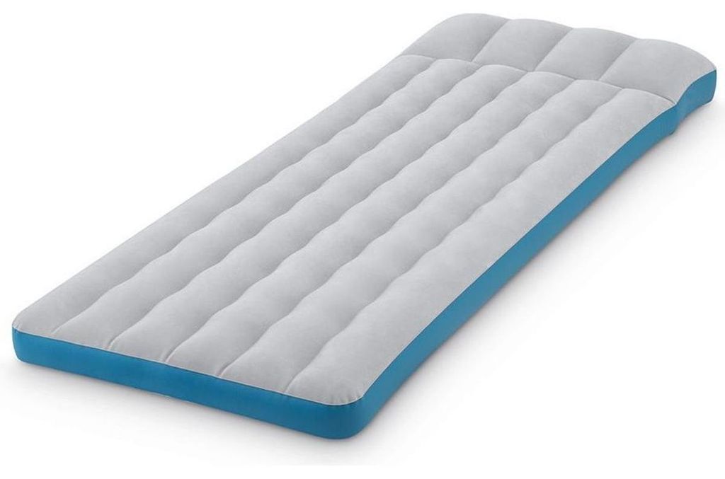 Intex Luftmatratze Camping Mat 1-Person Blau mit Kissen Outdoor-geeignet