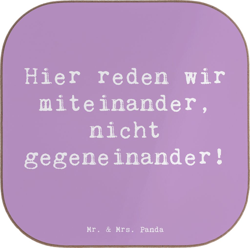 Mr. & Mrs. Panda Untersetzer Glas Spruch Konflikte friedlich lösen - Lavendeltraum - Geschenk, Tassen, Unterstützung, Trost, für Gläser, weinfl...