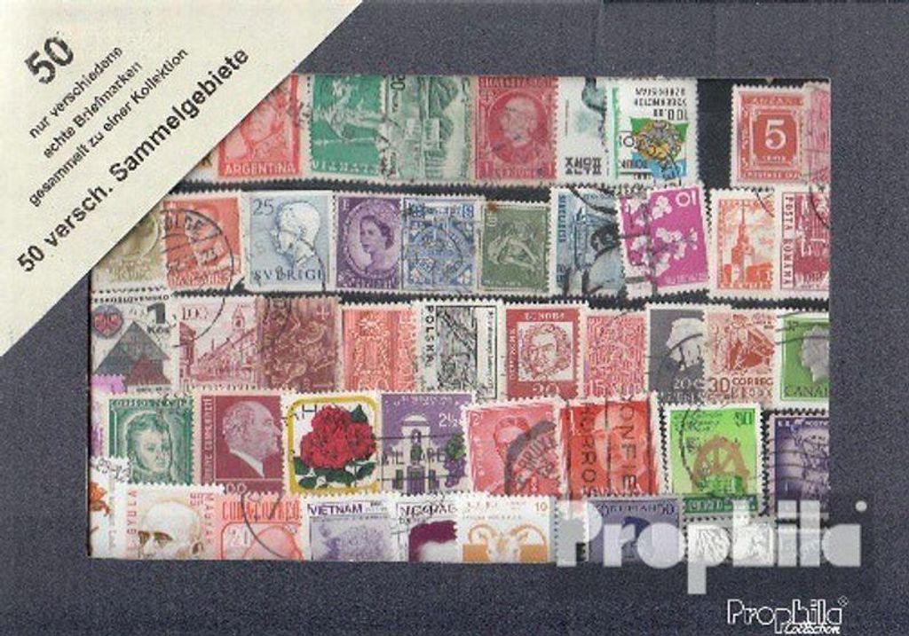 Briefmarken Alle Welt 50 verschiedene Marken Produktbild 