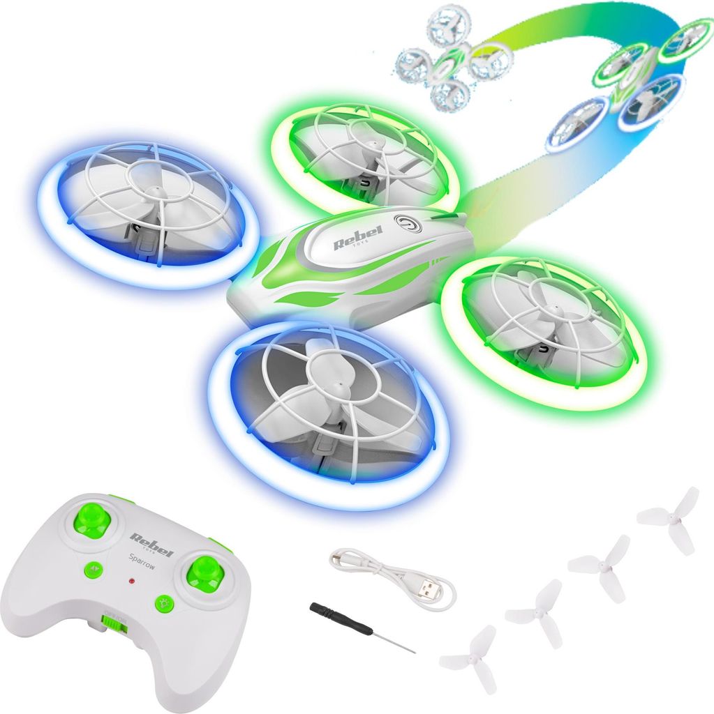 Rebel Toys Kinder-Drohne mit LED & Kompass-Funktion Produktbild 
