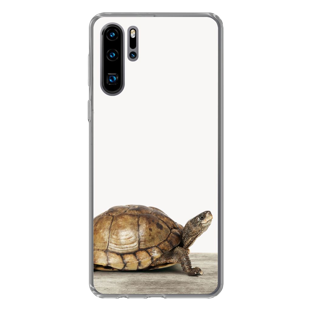 MuchoWow Handyhülle Schutzhülle Hülle für Huawei P30 Pro Schildkröte - Junge - Tiere - Kinder - Mädchen Silikon Softcase Handy Hülle - Sch...