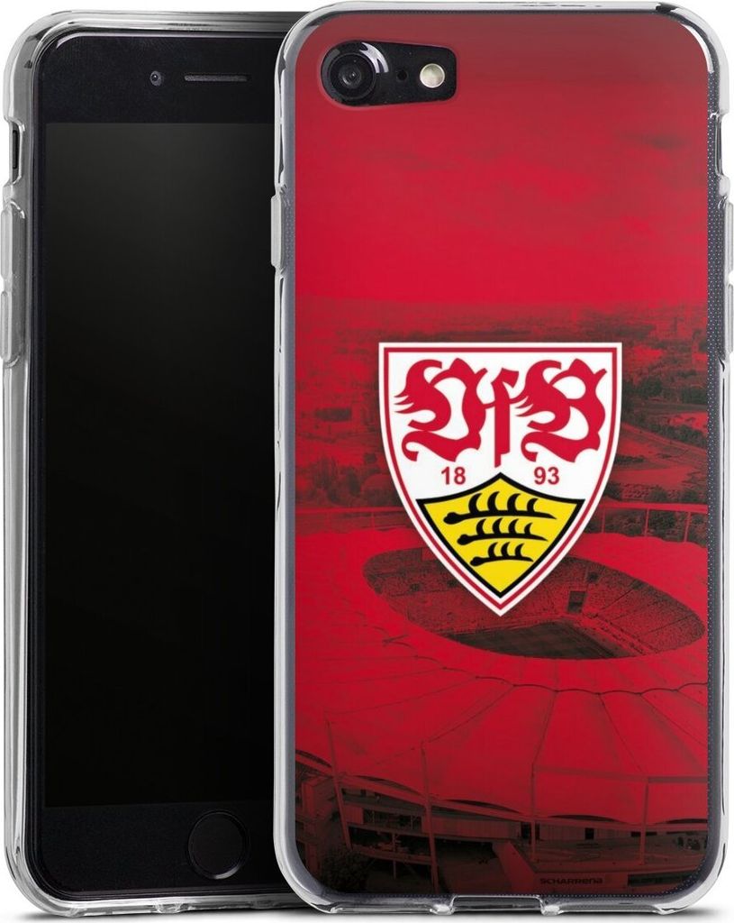 DeinDesign Handyhülle für Apple iPhone SE (2020) Silikon Hülle Case Smartphone Schutzhülle Offizielles Lizenzprodukt Stadion VfB Stuttgart