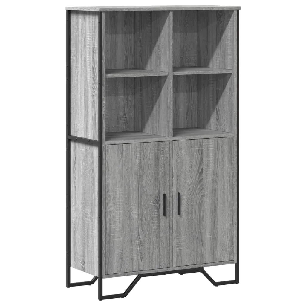 Highboard étroit gris Sonoma pour optimiser les petits espaces de salon