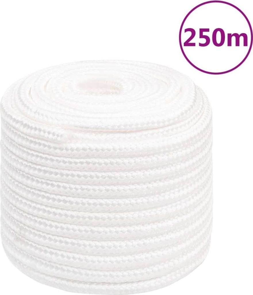 The Living Store Bootsseil Weiß 16 mm 250 m Polypropylen