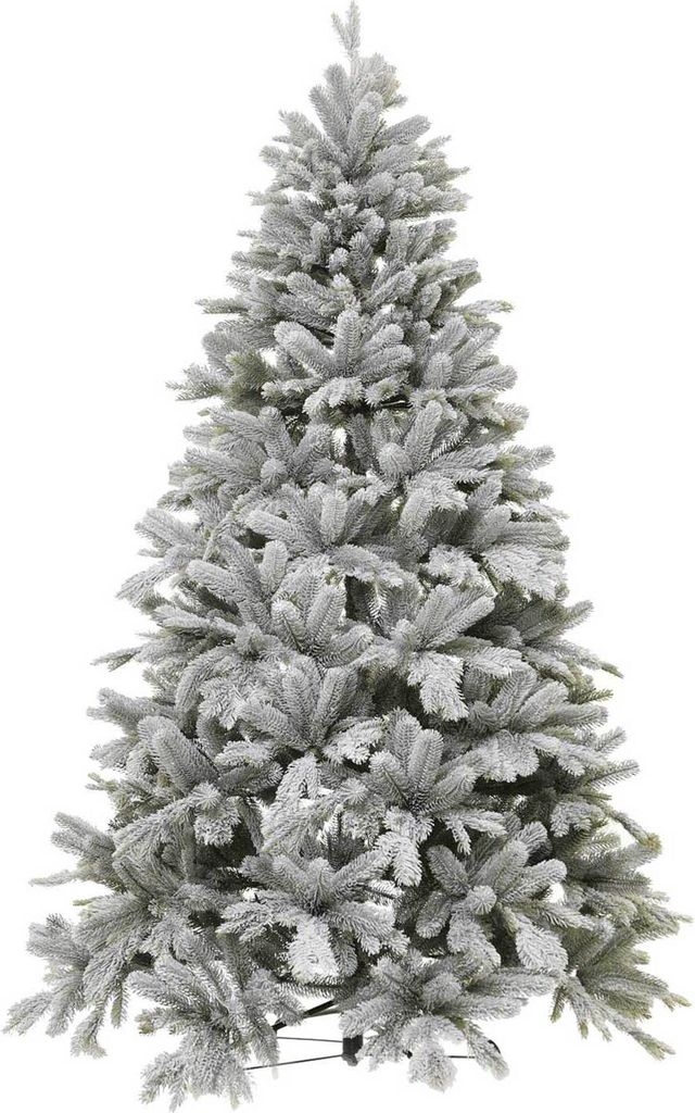 VIVANNO Weihnachtsbaum Polyethylen NORDMANN SNOW 150 Rund, Weiß naturgetreu - 112x150 cm