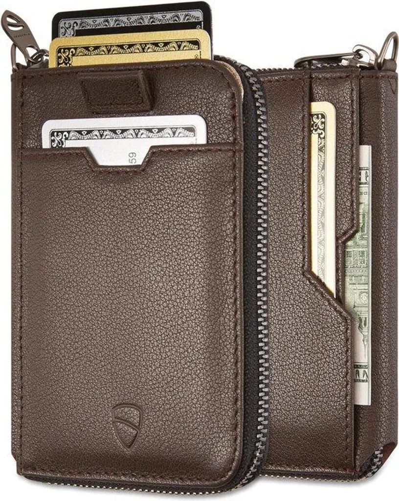 Portefeuille RFID fin contre vol de données cuir homme 10 fentes CB