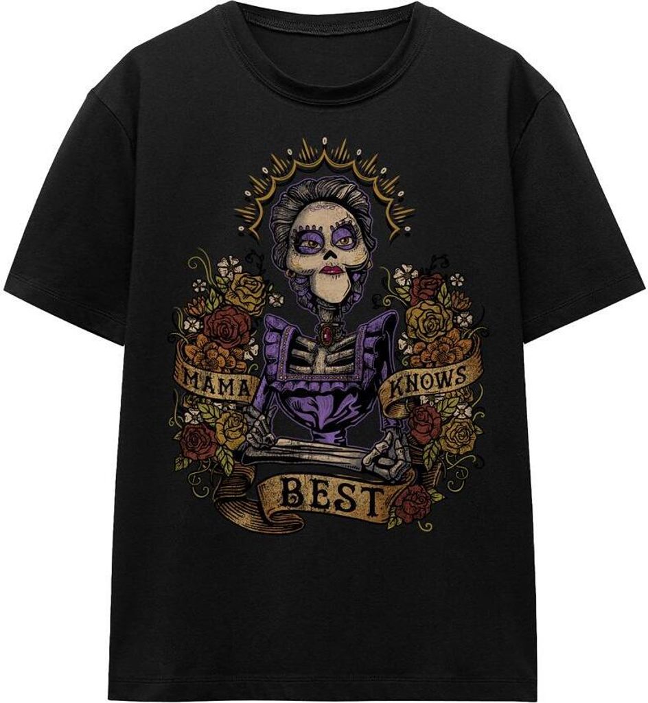 Coco - "Mama Knows Best" T-Shirt für Herren/Damen Uni TV17234 (XXL) (Schwarz)