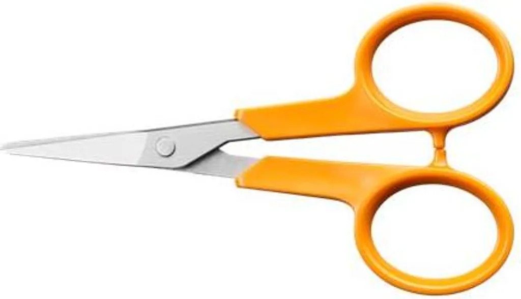Ciseaux FISKARS 10 cm orange : finissez vos broderies sans effilocher les fils