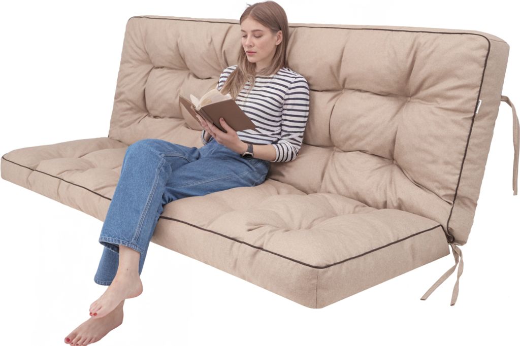 Gartenkissen „Pola“ – 180×105 cm – wasserabweisend, UV-beständig, für Schaukel & Bank | Pillowprim