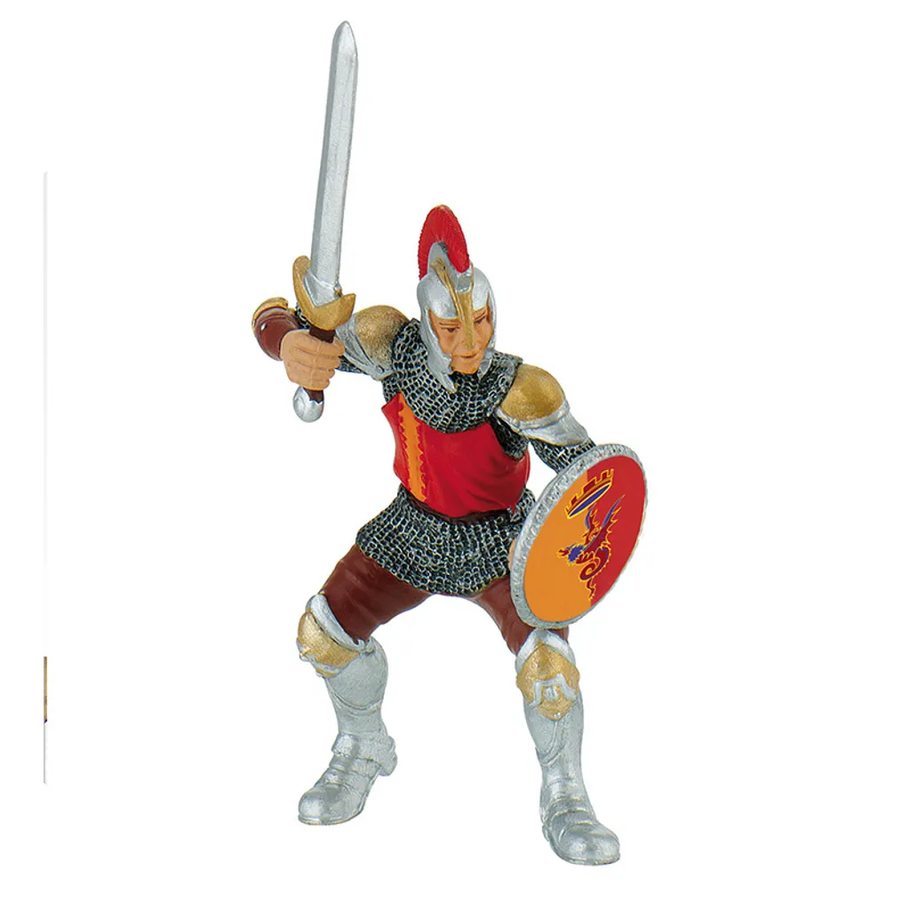Cadeau enfant figurine chevalier rouge avec épée Bullyland 80765