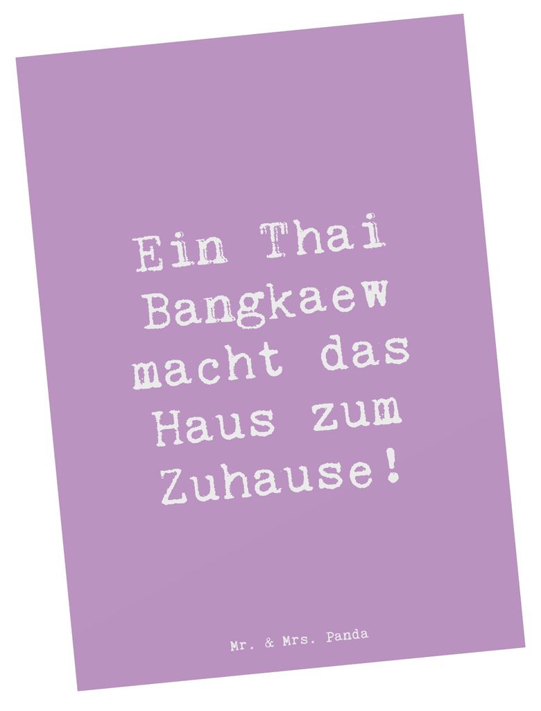 Mr. & Mrs. Panda Grußkarte Spruch Thai Bangkaew Zuhause - Produktbild 
