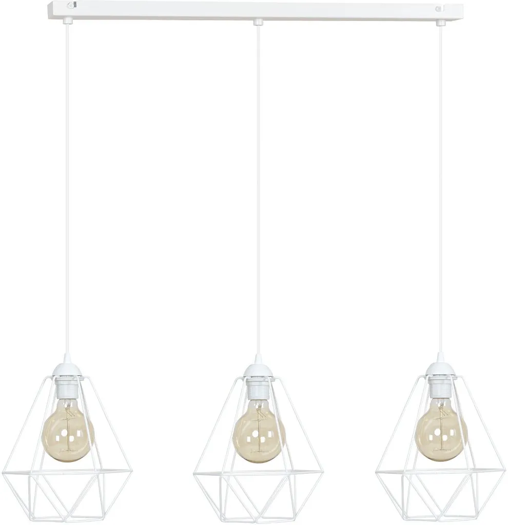 Suspension Diamond Loft Edison Industries en métal noir style industriel