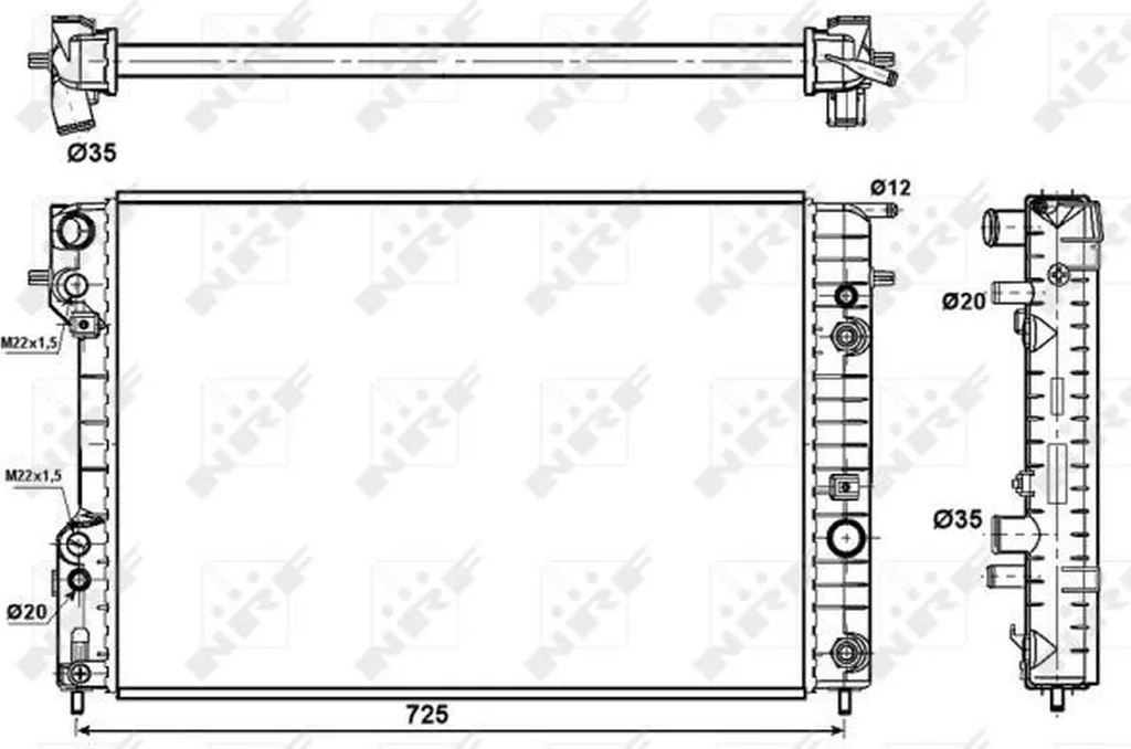 Radiateur de Refroidissement NRF pour OPEL OMEGA B - Haute Performance - 9