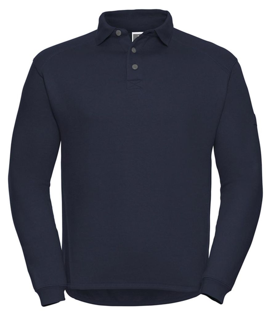 Russell Collection - Sweatshirt für Herren, Mit Kragen, Extra stark, Arbeit LT5336 (XS) (Dunkelblau)