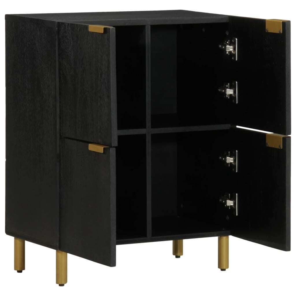 "Winteraktion" Sideboard Schwarz 60x33x75 cm Holzwerkstoff - CD- & DVD-Regale CC17538