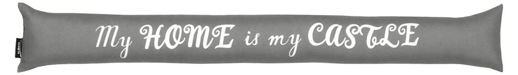 Zugluftstopper "My Home is my Castle" grau 10x90cm von Produktbild 