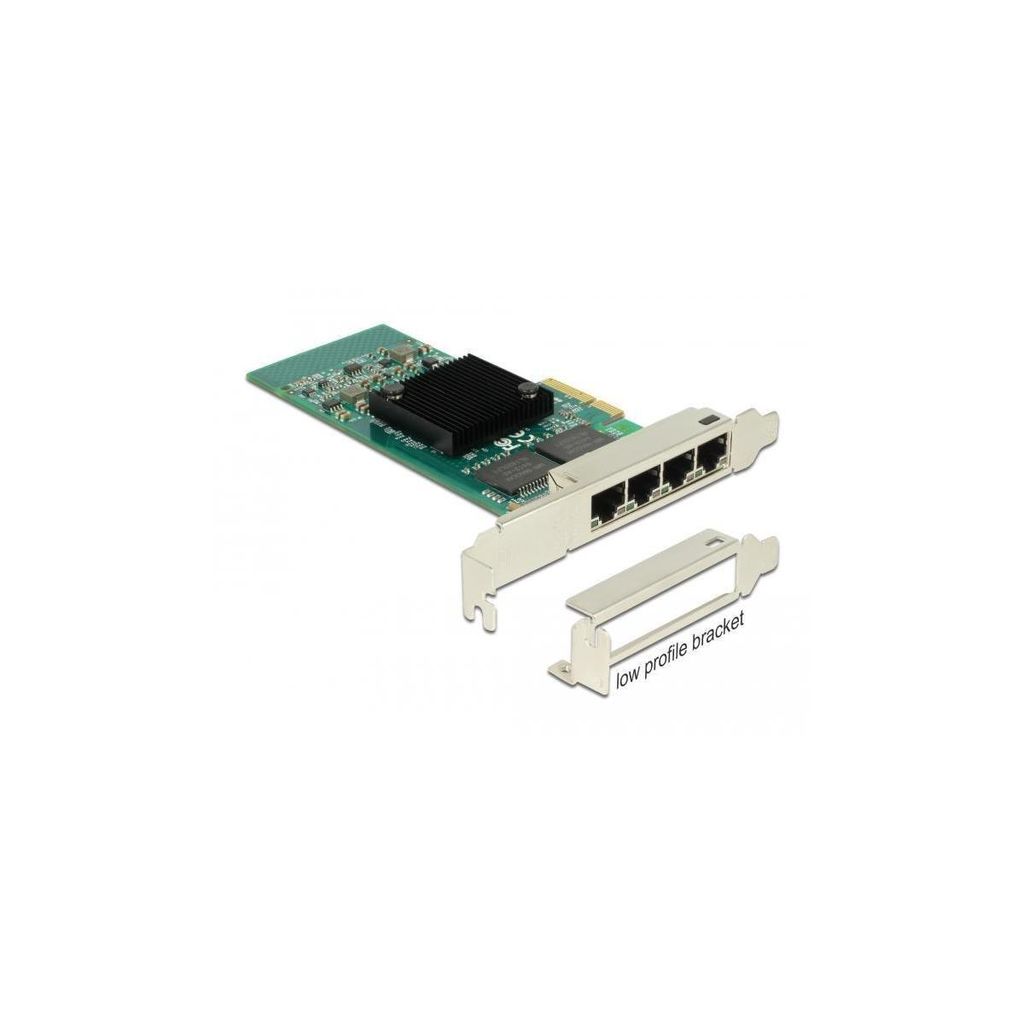 DELOCK PCI Express x4 Karte 4x RJ45 Gigabit LAN i350