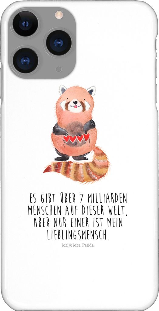 Mr. & Mrs. Panda Iphone 11 Pro Handyhülle Roter Panda - Weiß - Geschenk, Liebe, Lieblingsmensch, Lustige Sprüche, Rot, Handy Case, Herz, Lieblin...