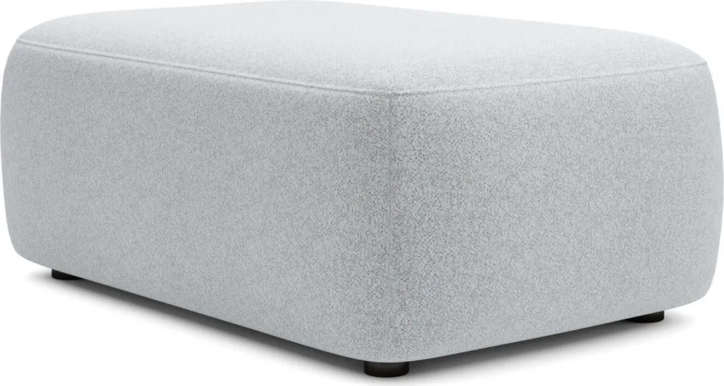 Tabouret Bouli Gris et Noir 100cm en Tissu Doux avec Structure Robuste