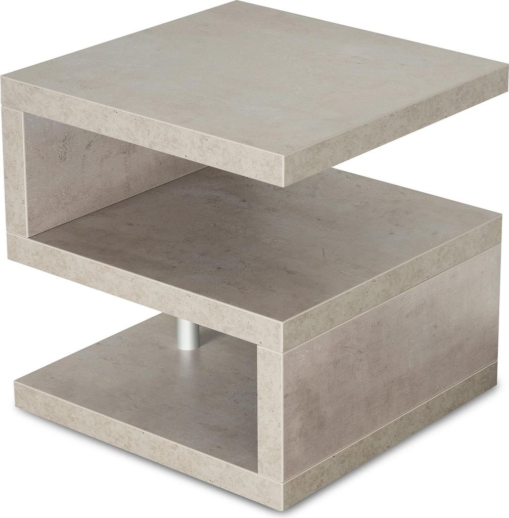 Couchtisch Sigi 44x44x44cm Betonoptik Grau Beistelltisch Ablage Tisch