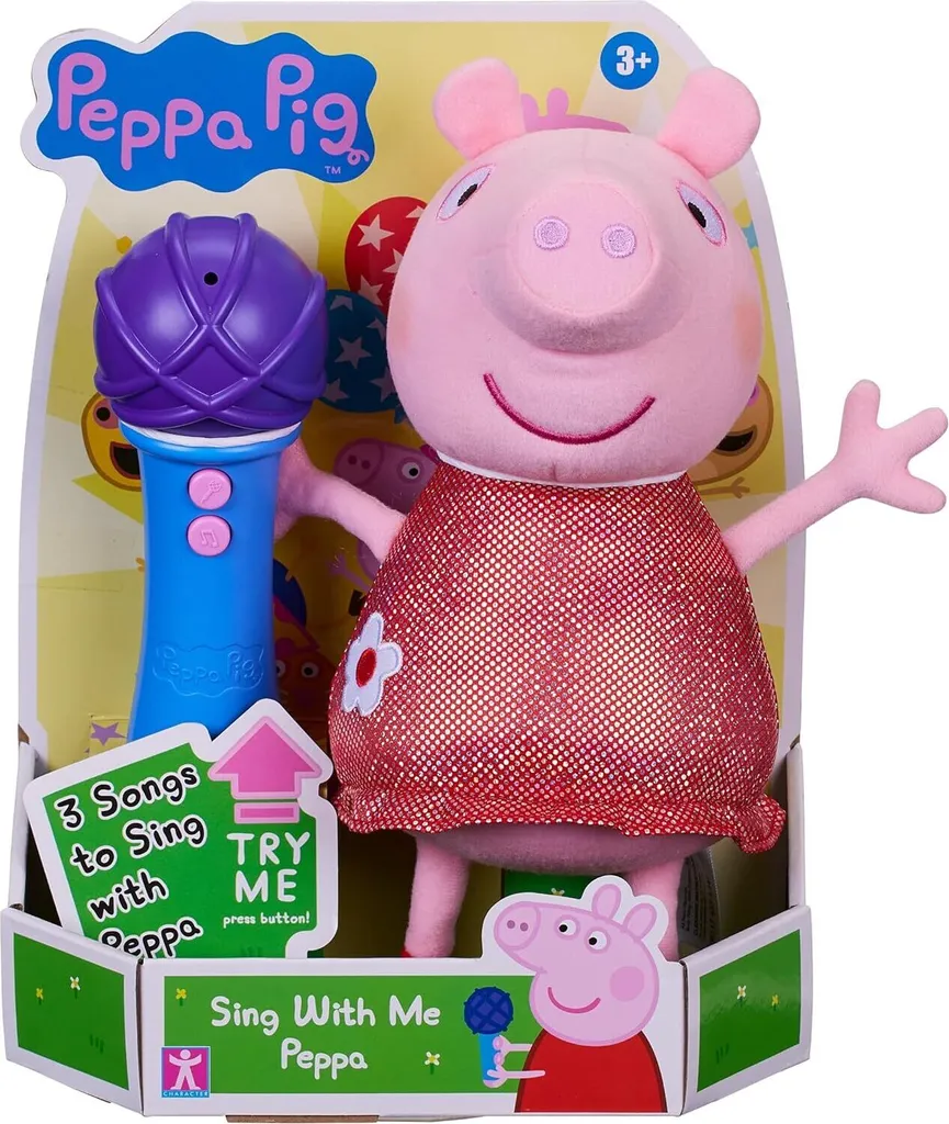 Peppa Pig Compagnon de Chant - Peluche pour l'Éveil Musical des Petits