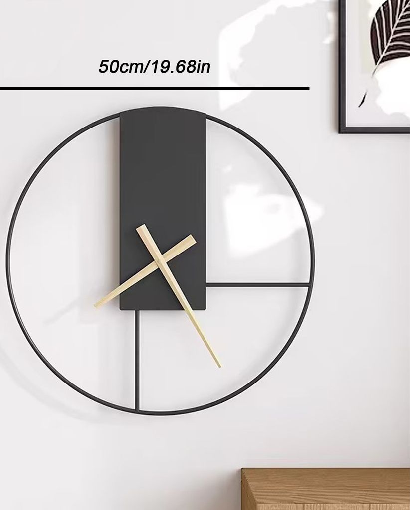 Welikera Wanduhr, 50cm Eisen Kunst Silent Wohnzimmer Produktbild 5