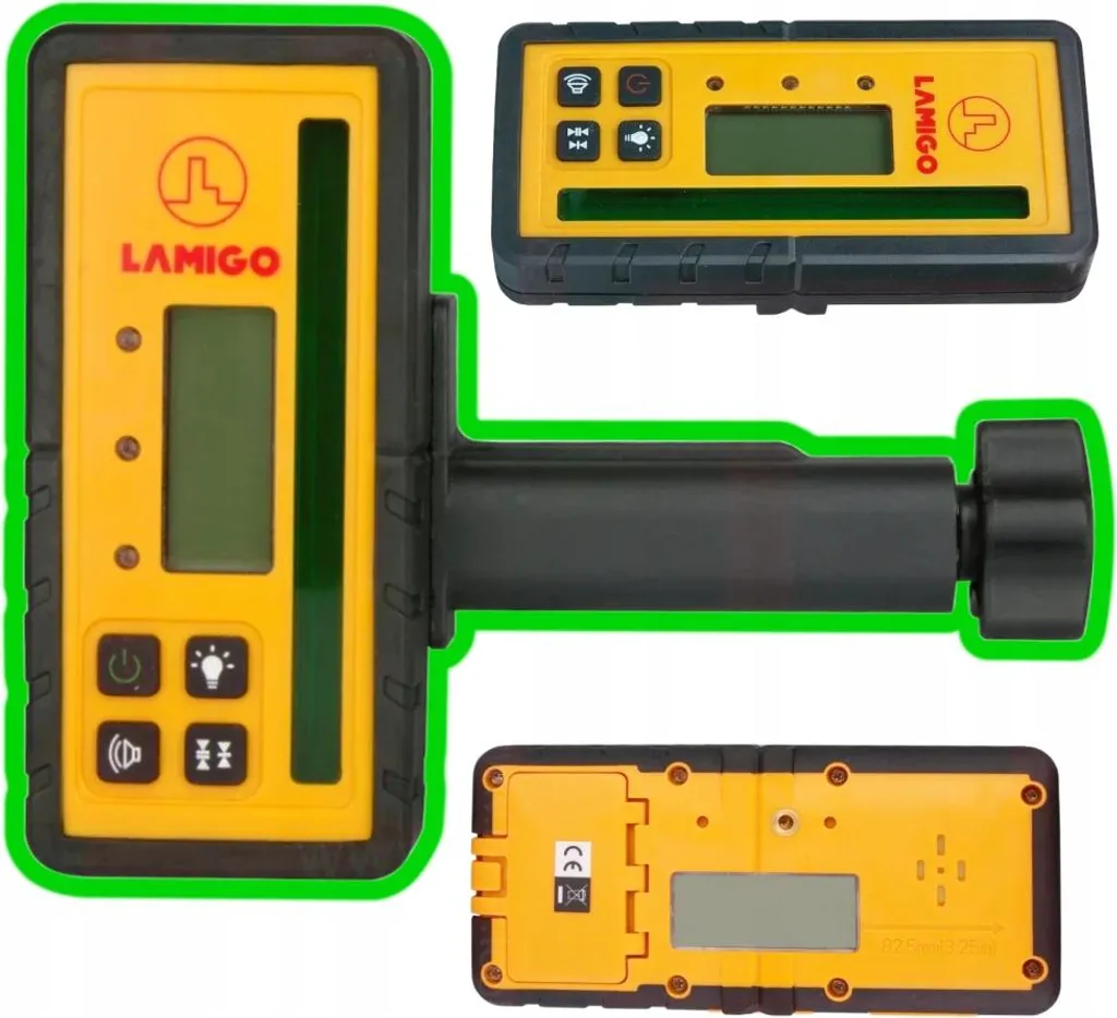 Récepteur laser vert LAMIGO RC 600G avec support de mire et écran LCD