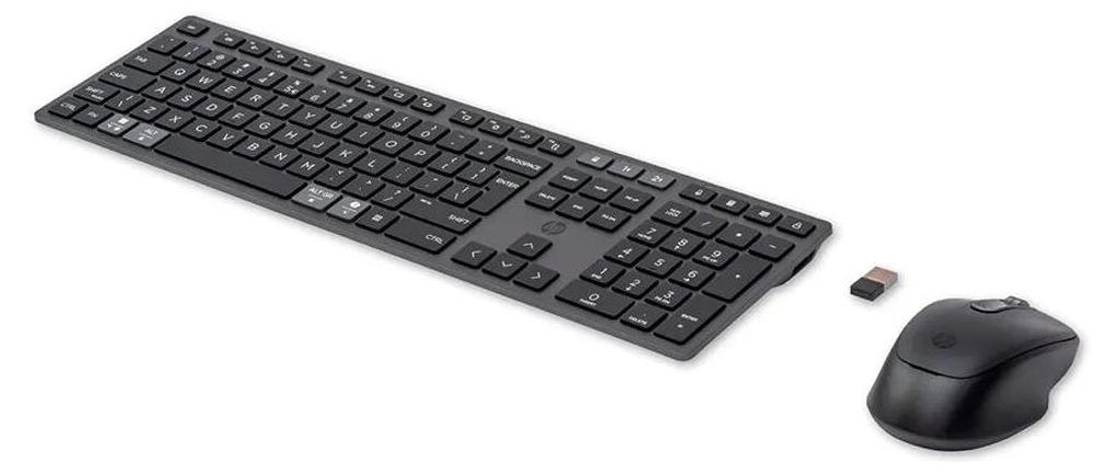 HP 720 Kombo mit wiederaufladbarer kabelloser Tastatur und Maus für mehrere Geräte