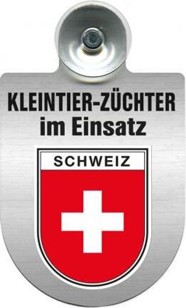 Einsatzschild Windschutzscheibe -Kleintierzüchter im Einsatz - incl. Regionen nach Wahl - 309360 - Color - Region Schweiz