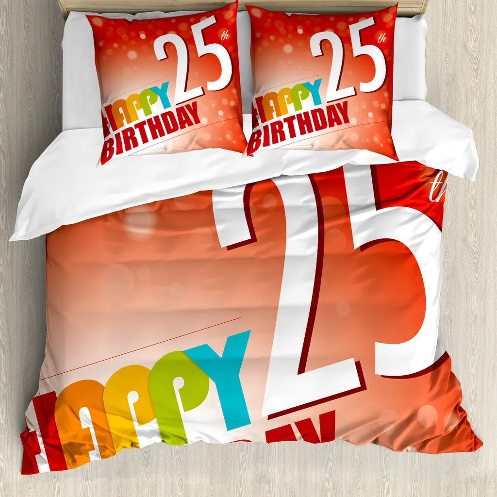 ABAKUHAUS 25° compleanno Copripiumino, astratto colorato, antiacaro, adatto a chi soffre di allergie, con federe, 200 cm x 200 cm - 80 x 80 cm, multicolore